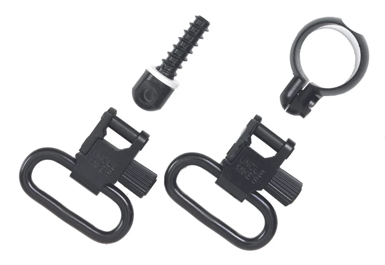 Uncle Mike’s Super Swivel Quick Detach 115 RF Blued 1" Loop for Most 22 Cal Tube Diameter & .430-.455" Rifles (Except Win 94/22M US)