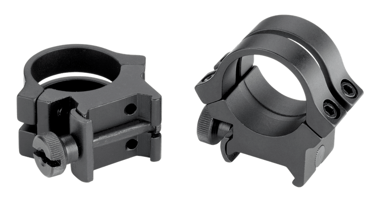Weaver 1" High Matte Quad Lock Detachable Rings