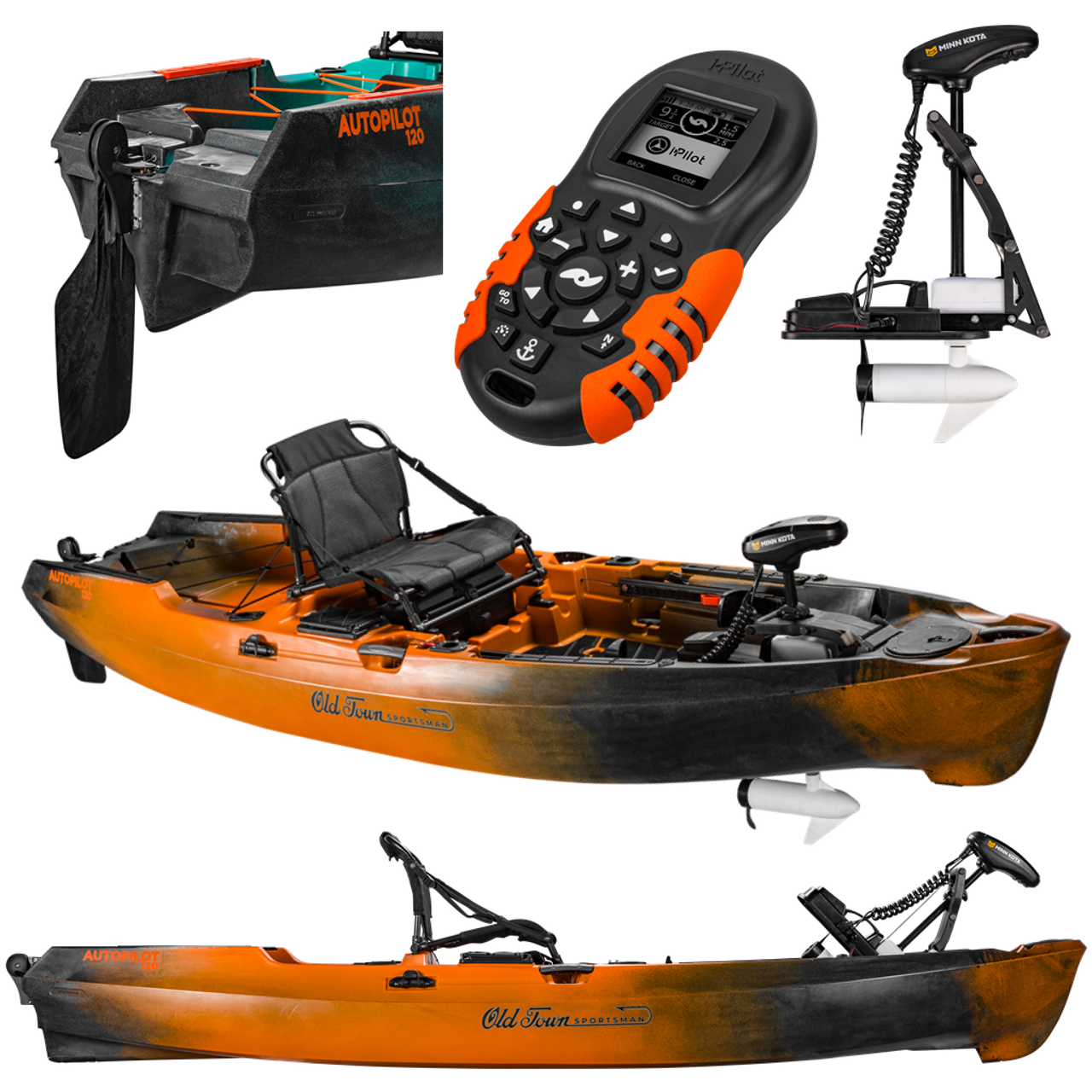 https://cdn11.bigcommerce.com/s-f3xbgyp2hq/images/stencil/1280x1280/products/2596/20963/Old_Town_Sportsman_Auto_Pilot_120_Motorized_Fishing_Kayak_Collage_Kayak_City_Ember_Camo__94661.1696979184.png?c=2