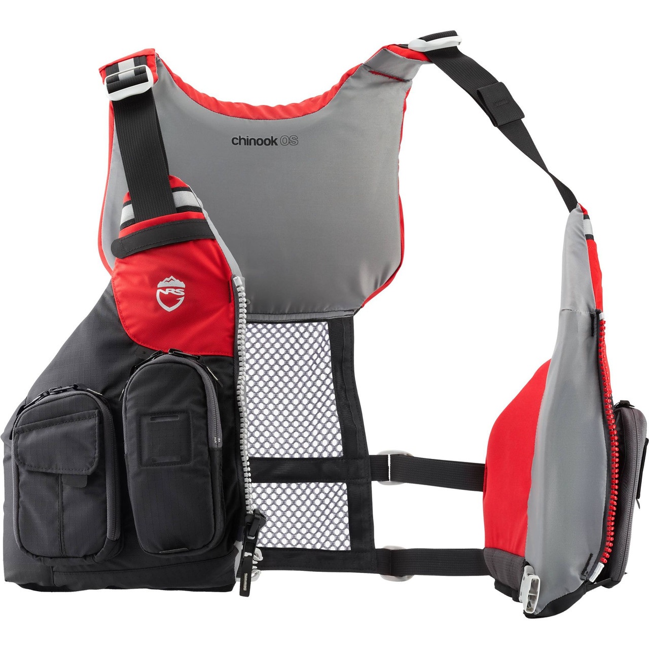 Colete Salva-Vidas NRS Chinook OS - PFD Para Pesca Em Correnteza Vermelho XS/MF