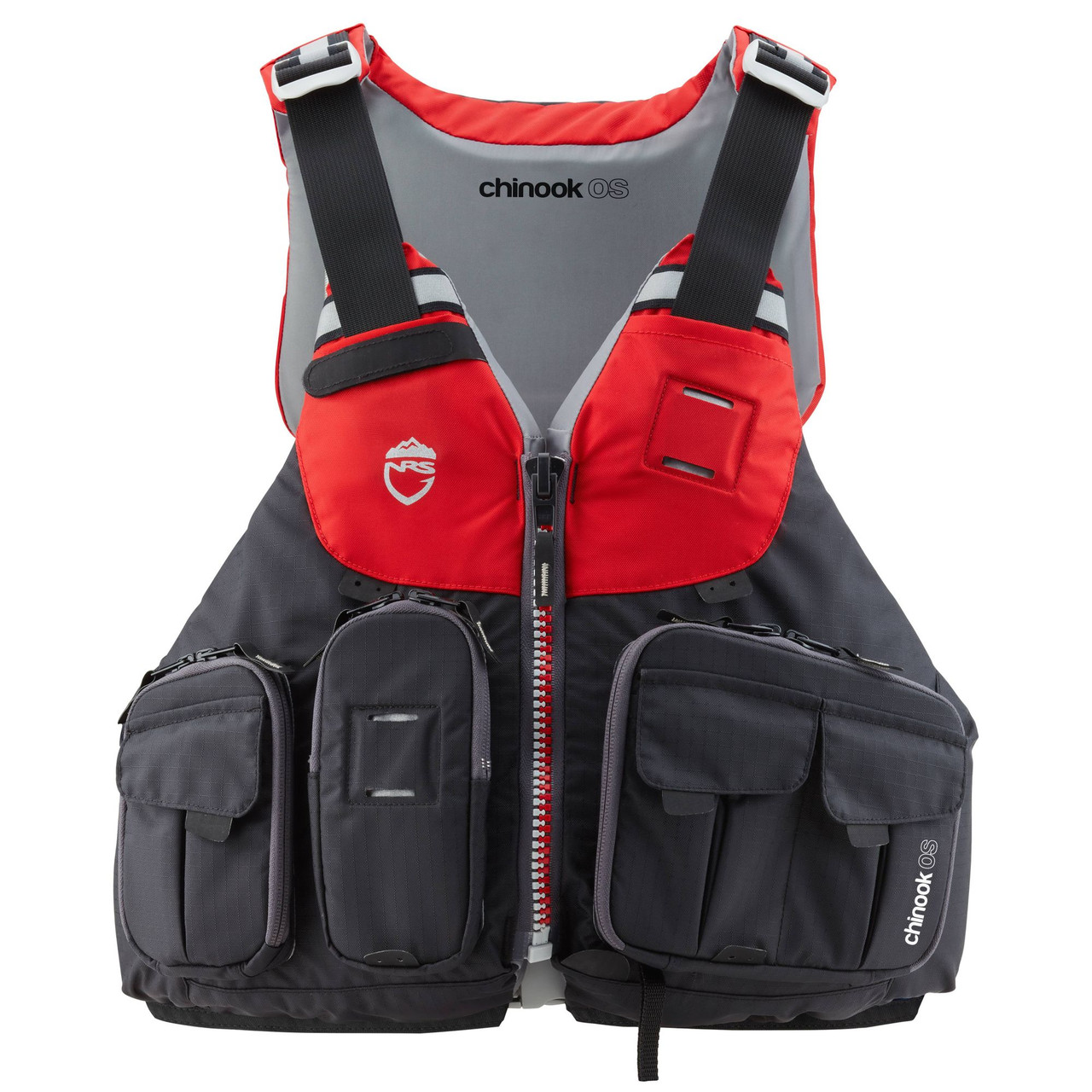 NRS Chinook OS Fishing PFD | Red - Kayak City