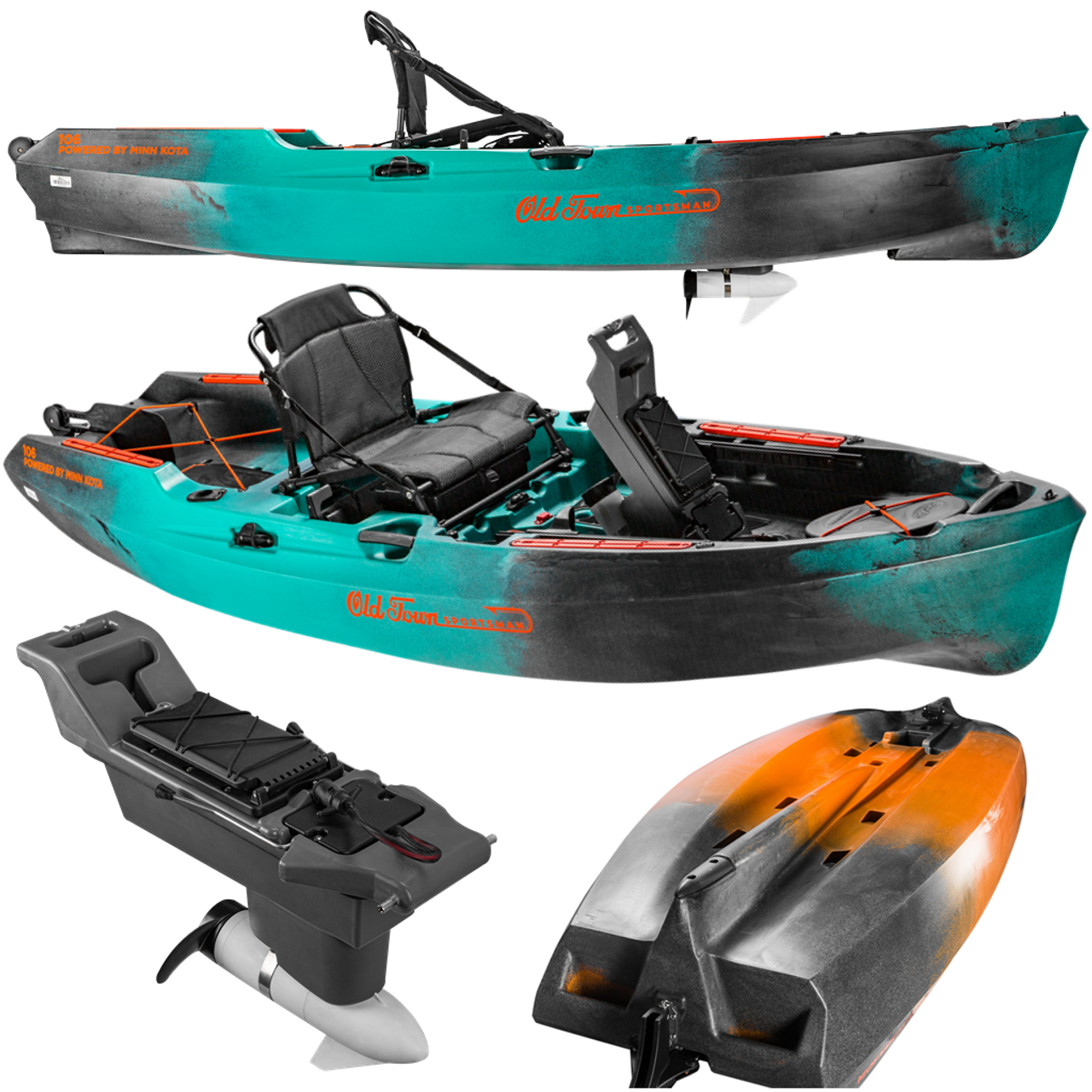 Old Town Sportsman AutoPilot 120 Sit-on-Top Kayak with Minn Kota Trolling  Motor