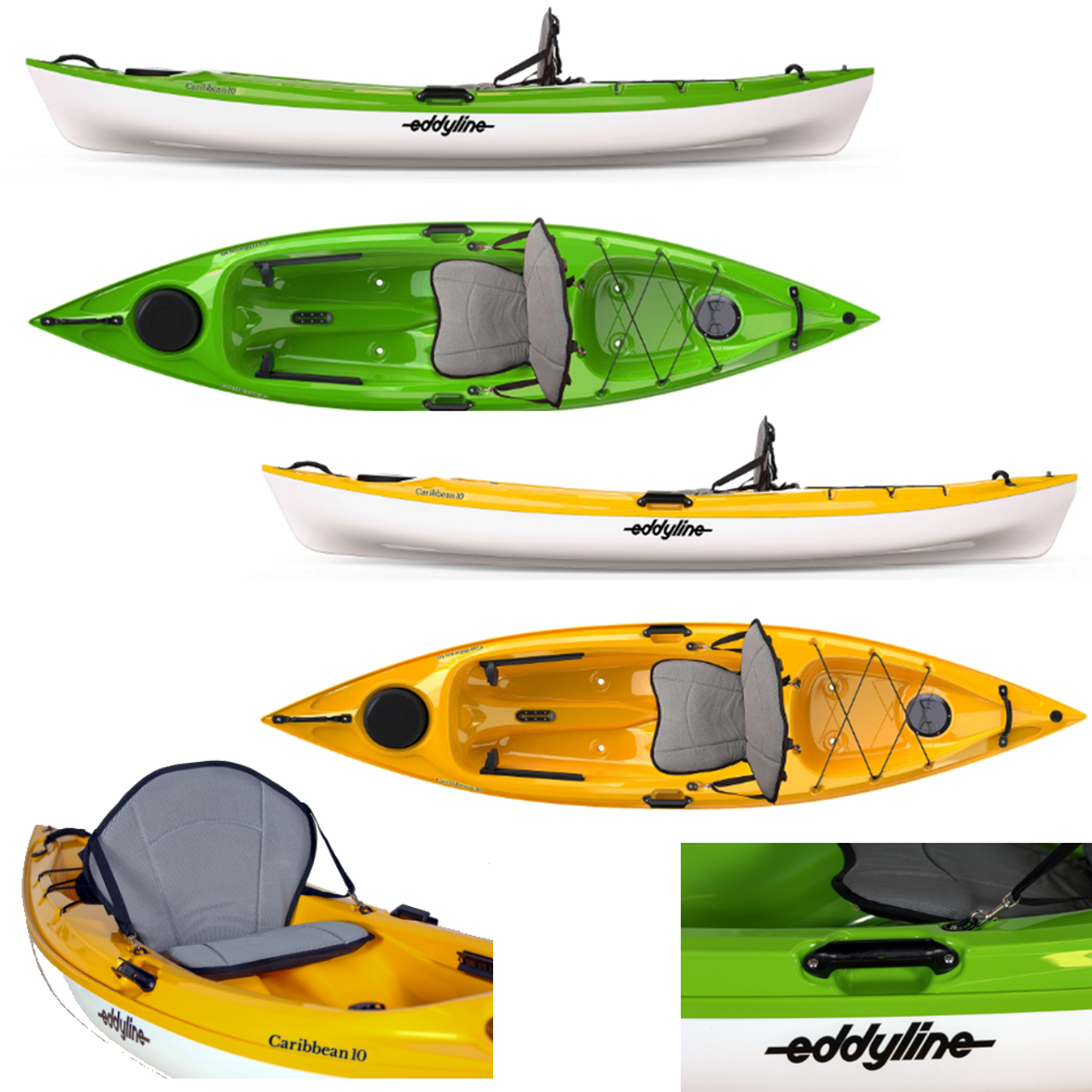 Eddyline Caribbean 10 - Sit On Top Kayak Lime