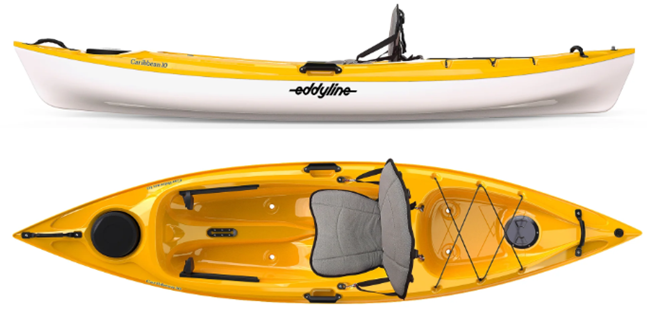 2023 Eddyline Caribbean 10 - Sit On Top Lightweight Kayak | Yellow - Kayak  City