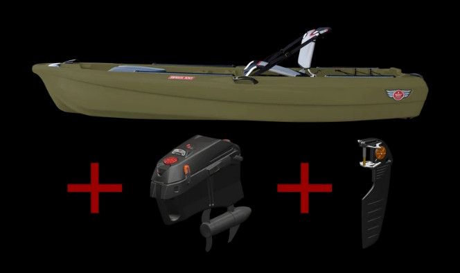 JONNY BASS 100 ELECTRIC MOTOR / RUDDER PACKAGE Kayak City