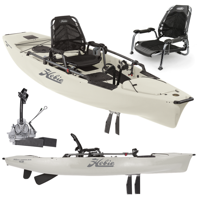 Hobie Mirage Pro Angler 12 - Fishing Kayak with Kick Up Turbo Fins | Dune