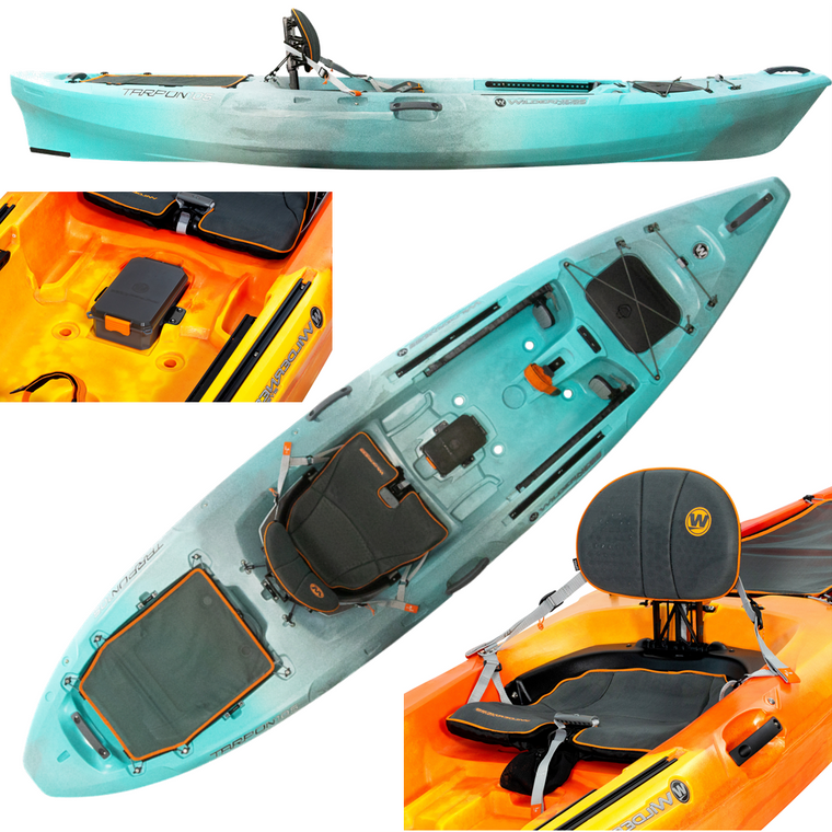 12 ft. Blue Vinyl Foldable Fishing Touring Kayaks Portable