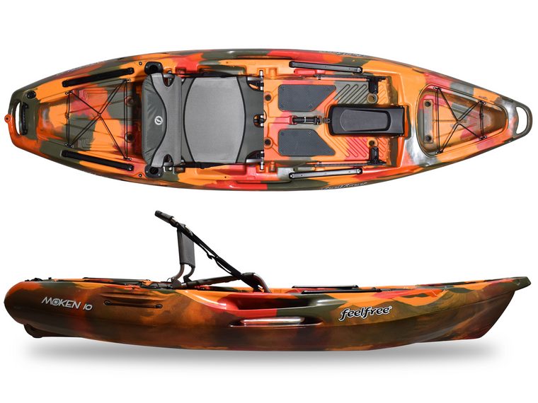 FeelFree Moken 10 Standard v2 - Fishing Kayak | Fire Camo