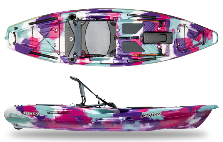 FeelFree Moken 10 Standard v2 - Fishing Kayak | Tie-Dye Camo