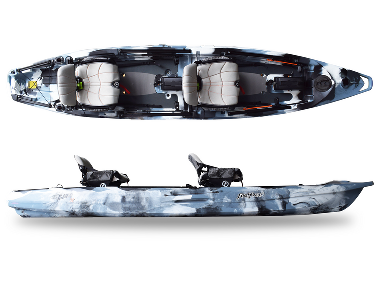 FeelFree Lure II Tandem - Two Person Fishing Kayak | Winter Camo