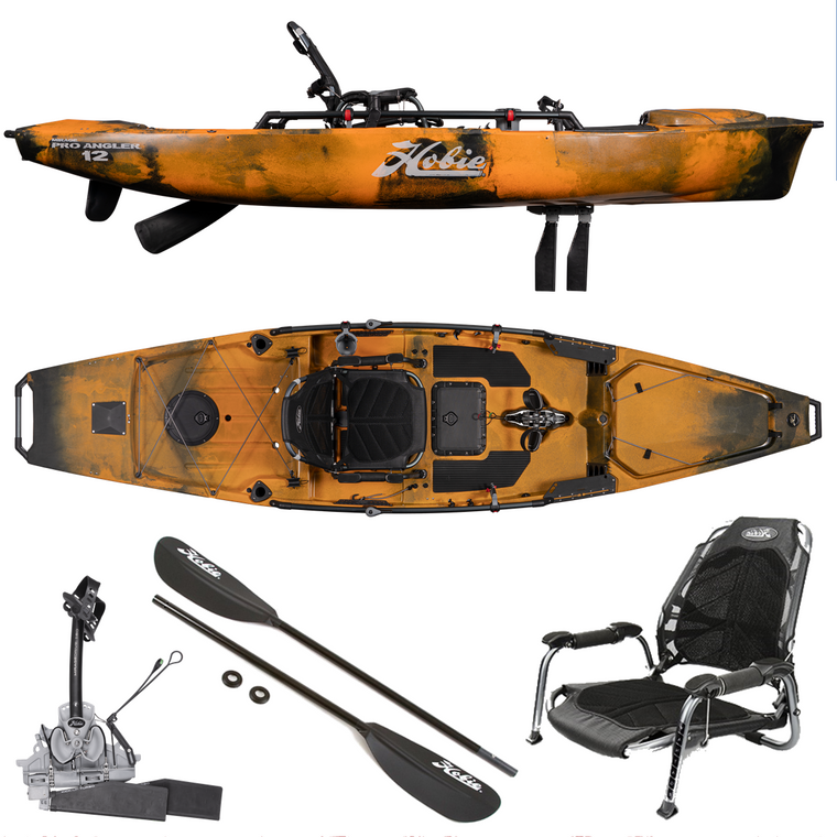 Hobie Mirage Pro Angler 12 180 Pedal Drive Fishing Kayak Sunrise Camo Kayak City