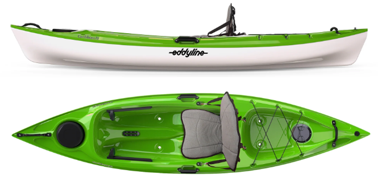 2023 Eddyline Caribbean 10 - Sit On Top Lightweight Kayak | Green