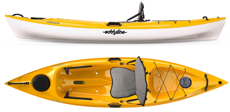 2023 Eddyline Caribbean 10 - Sit On Top Lightweight Kayak | Yellow