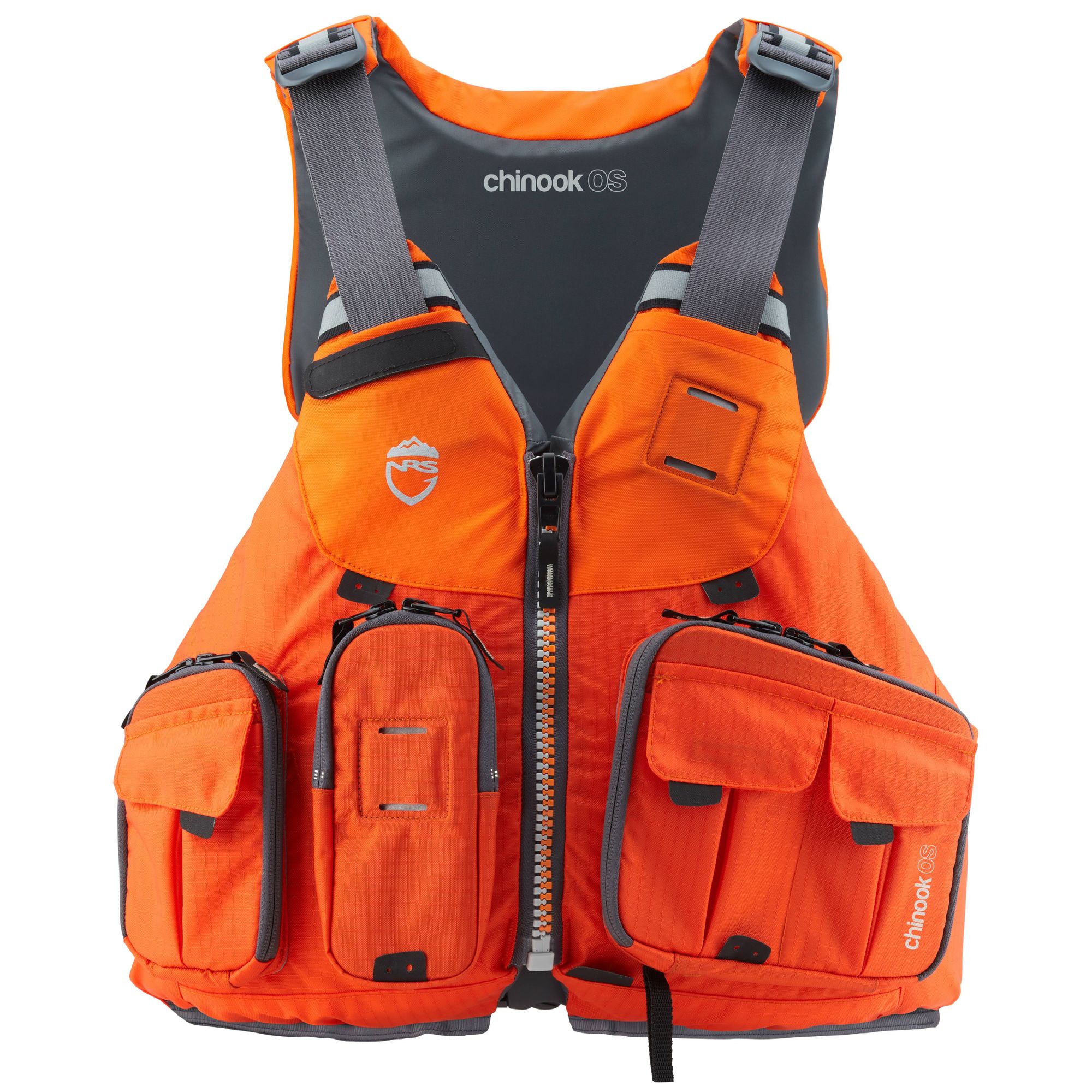 NRS Chinook OS Fishing PFD | Orange - Kayak City