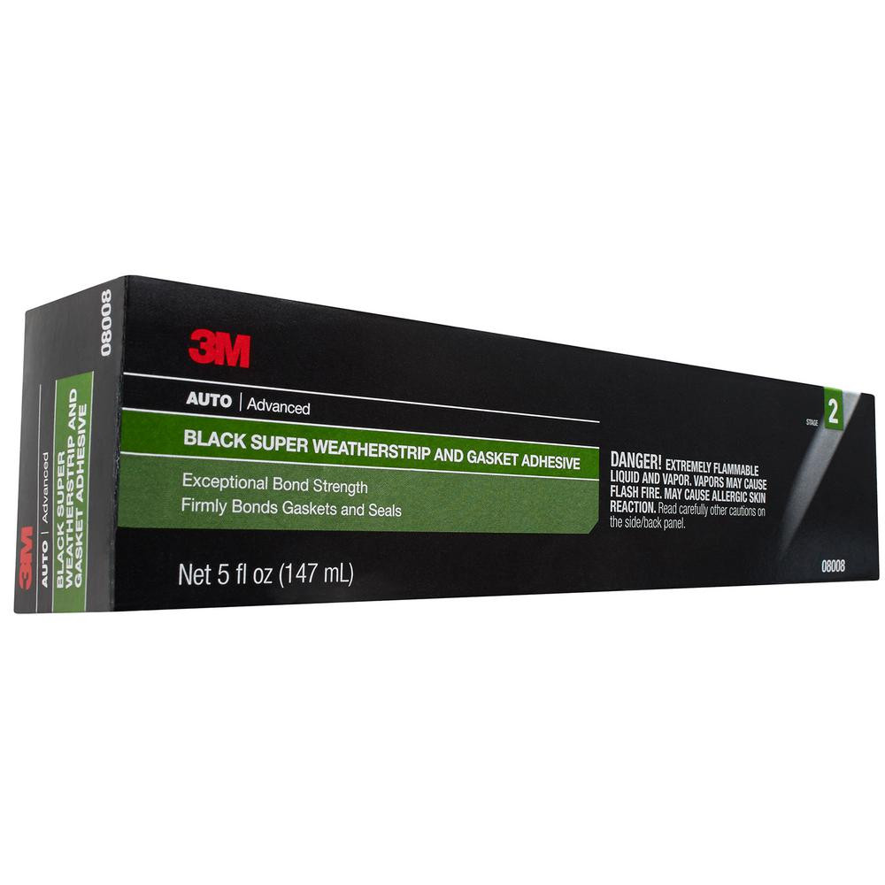 Weatherstrip Cleaner 3M 5 oz Black Super Weatherstrip & Gasket Adhesive (08008) | JB Tools