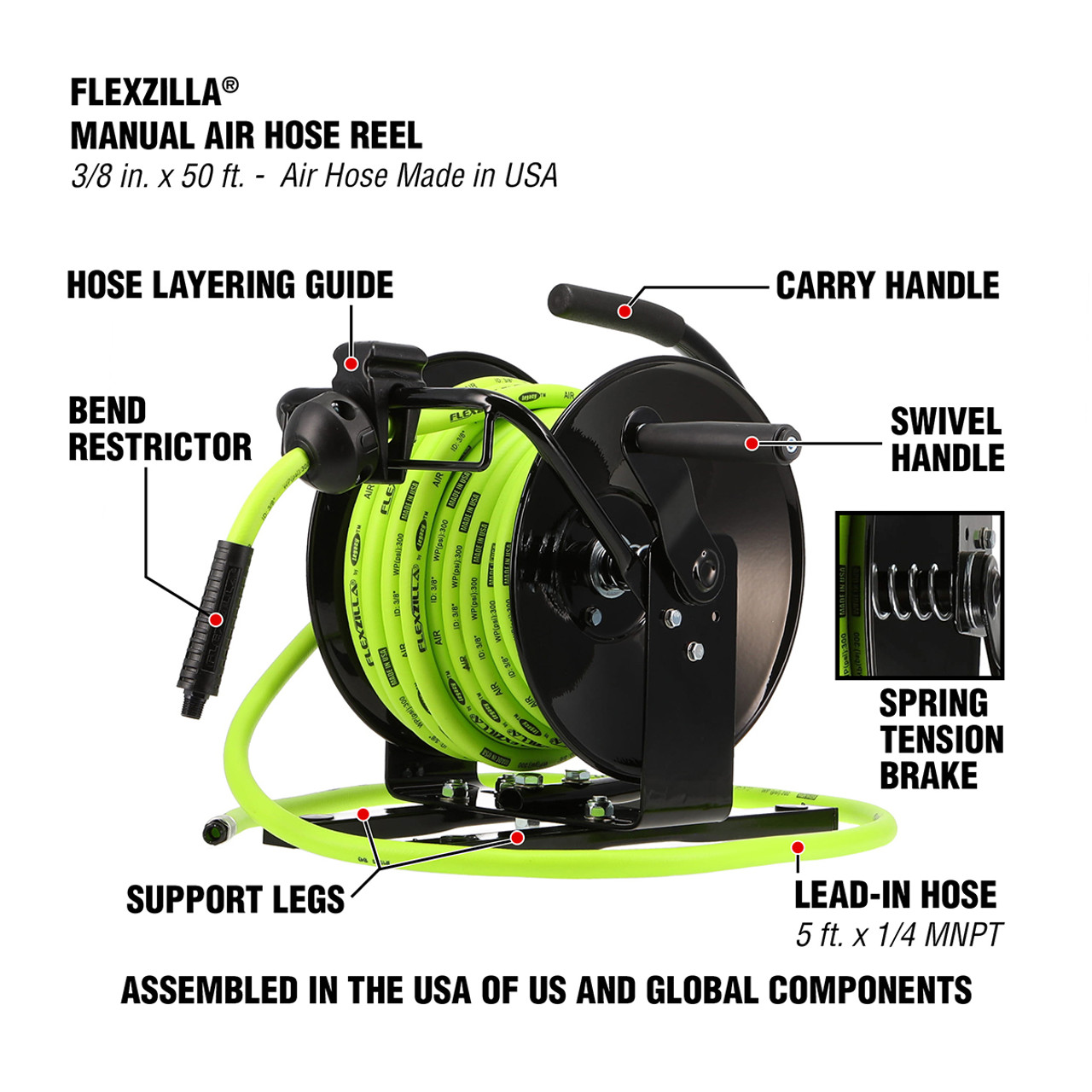 Legacy Manufacturing Flexzilla Air Hose Reel L8603FZ