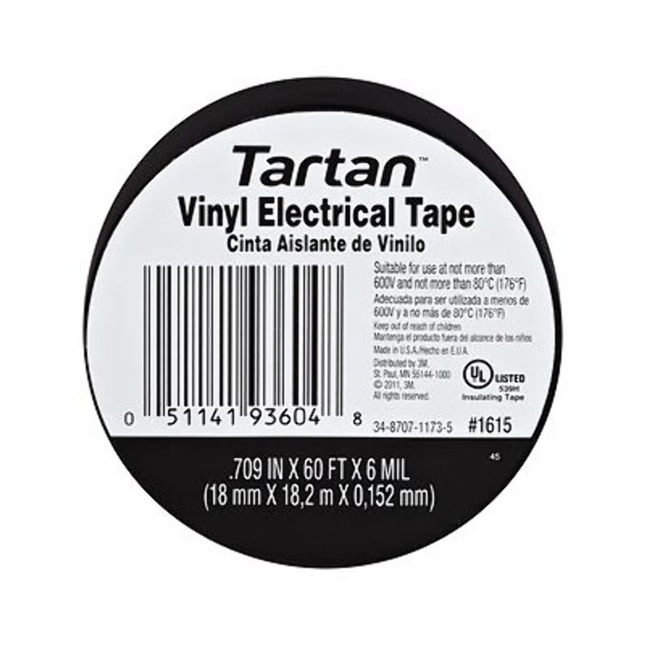 3M 93604 タータンチェック電気テープ、0.709 x 60 x ミル。 JB Tools