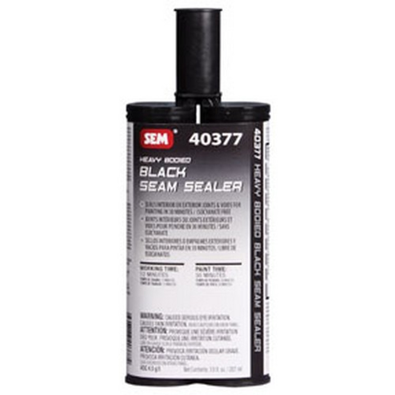 SEM Paints 40377 Scellant noir à corps épais, cartouche en plastique de 7 oz