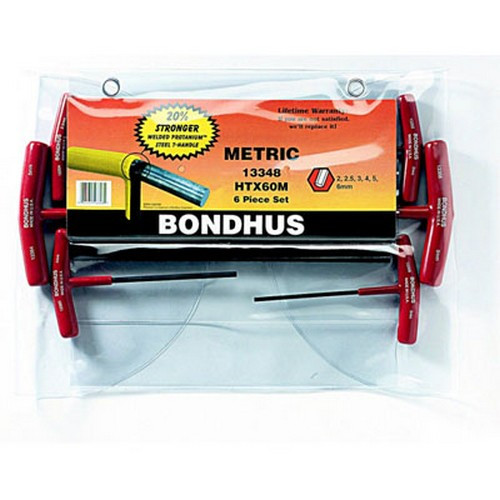 Bondhus 8-teiliger T-Griff Inbusschlüssel-Satz – Metrisch 2-10 Mm