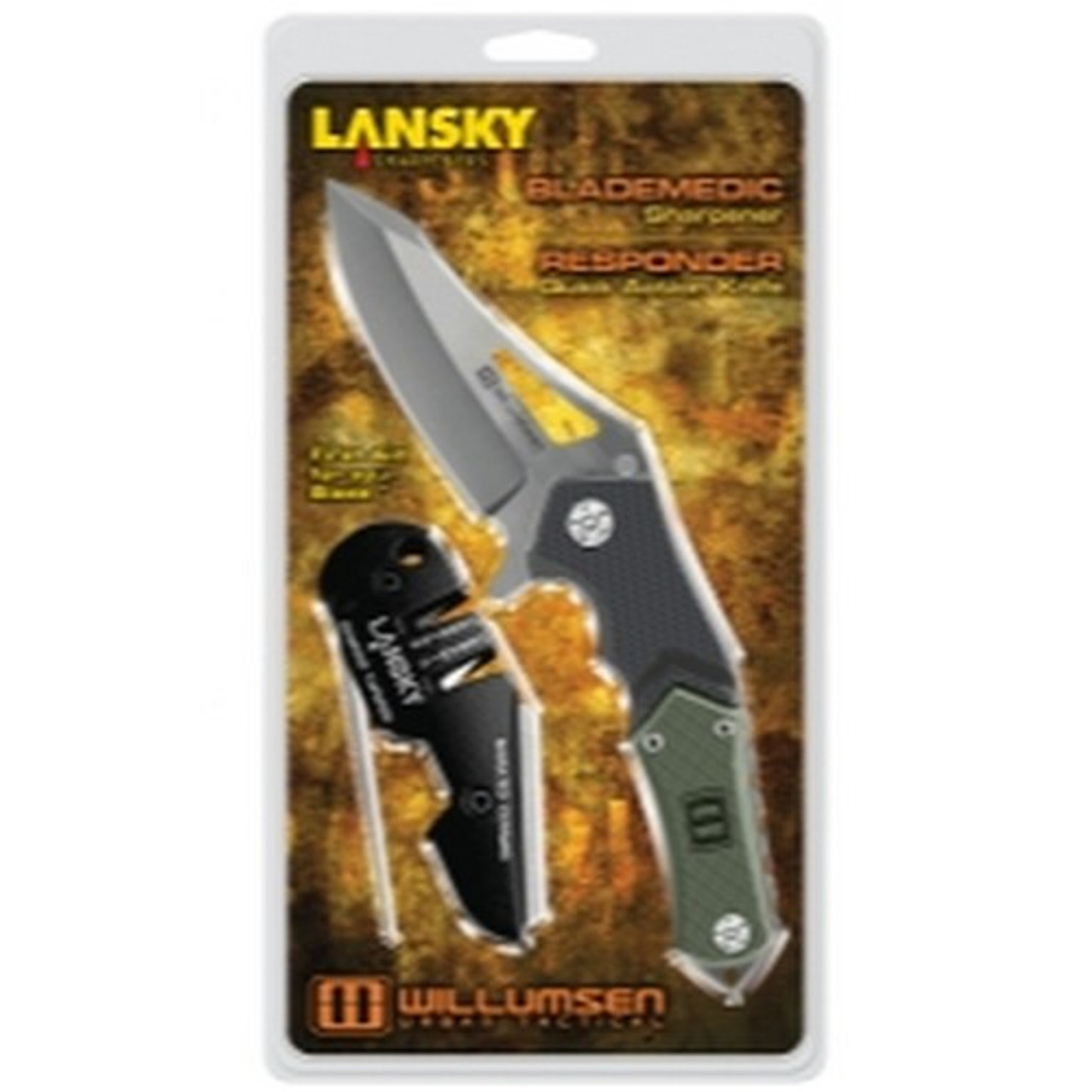 Lansky Sharpeners UTR7 MIKKEL WILLUMSEN'S Urban Tactical, 7" Responder Folding Knife & Sharpener Combo | JB Tools
