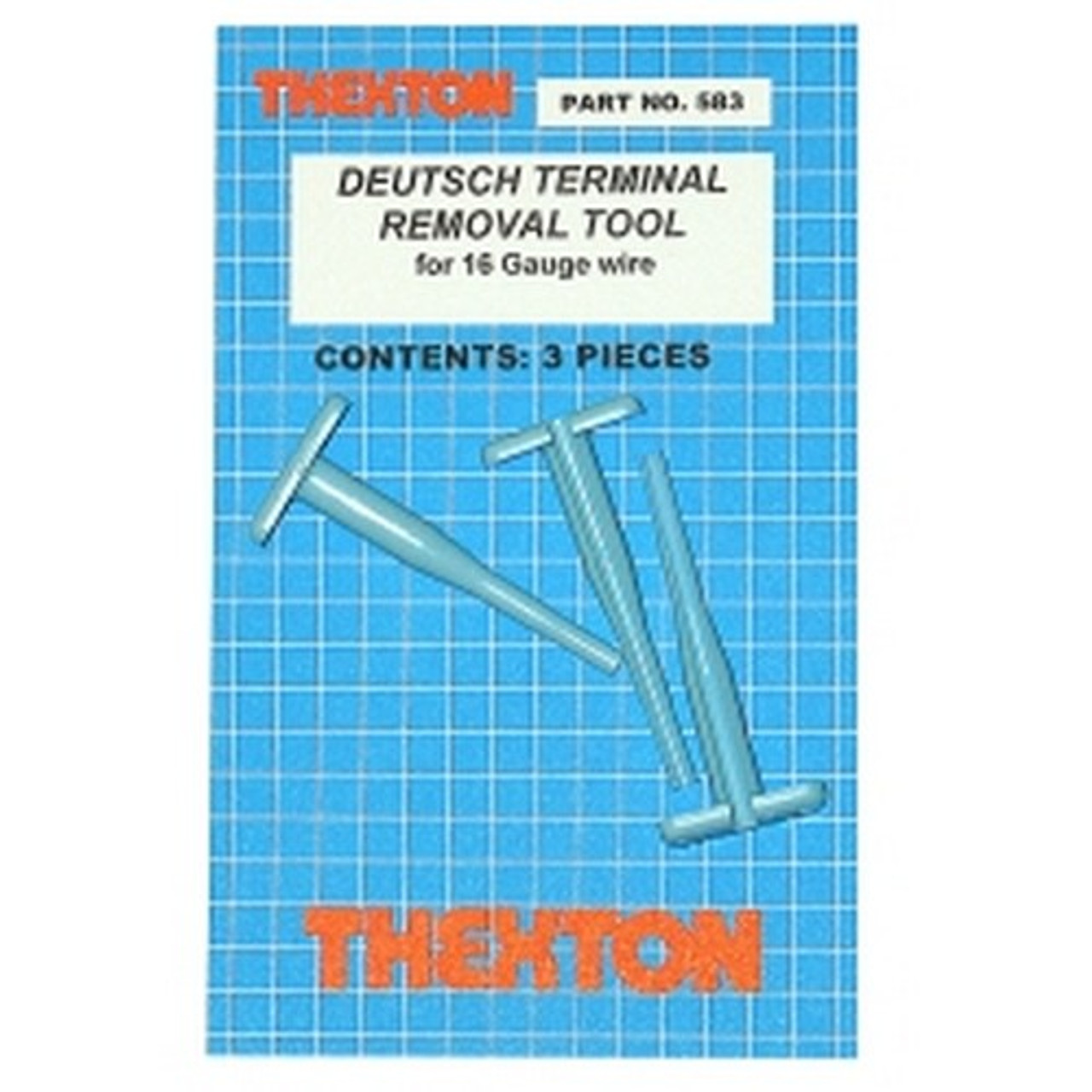 Thexton 583 Deutsch 16 ゲージ ワイヤ用端子取り外しツール | JB Tools