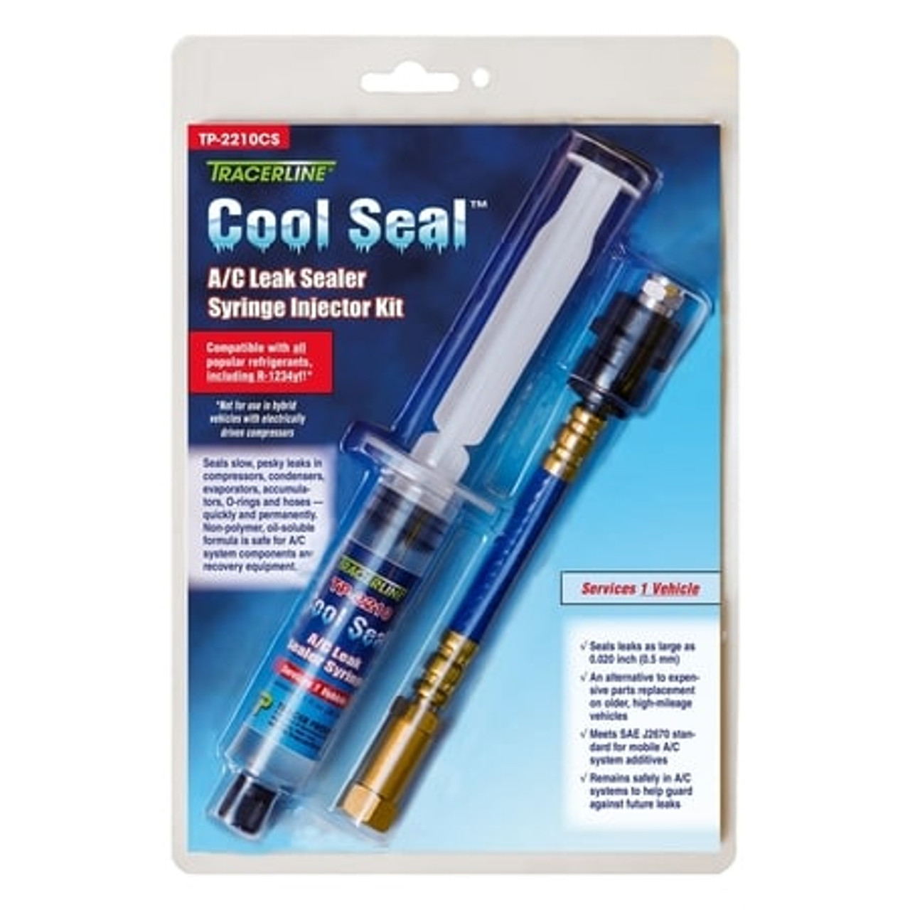 Tracerline Spectronics TP-2210CS Cool Seal A/C Leak Sealer Spritzen-Injektor-Kit