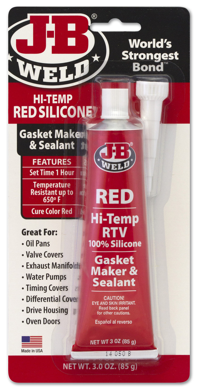 Jb Weld 31314 High Temperature Red Acetoxy Silicone Sealant 3 Oz
