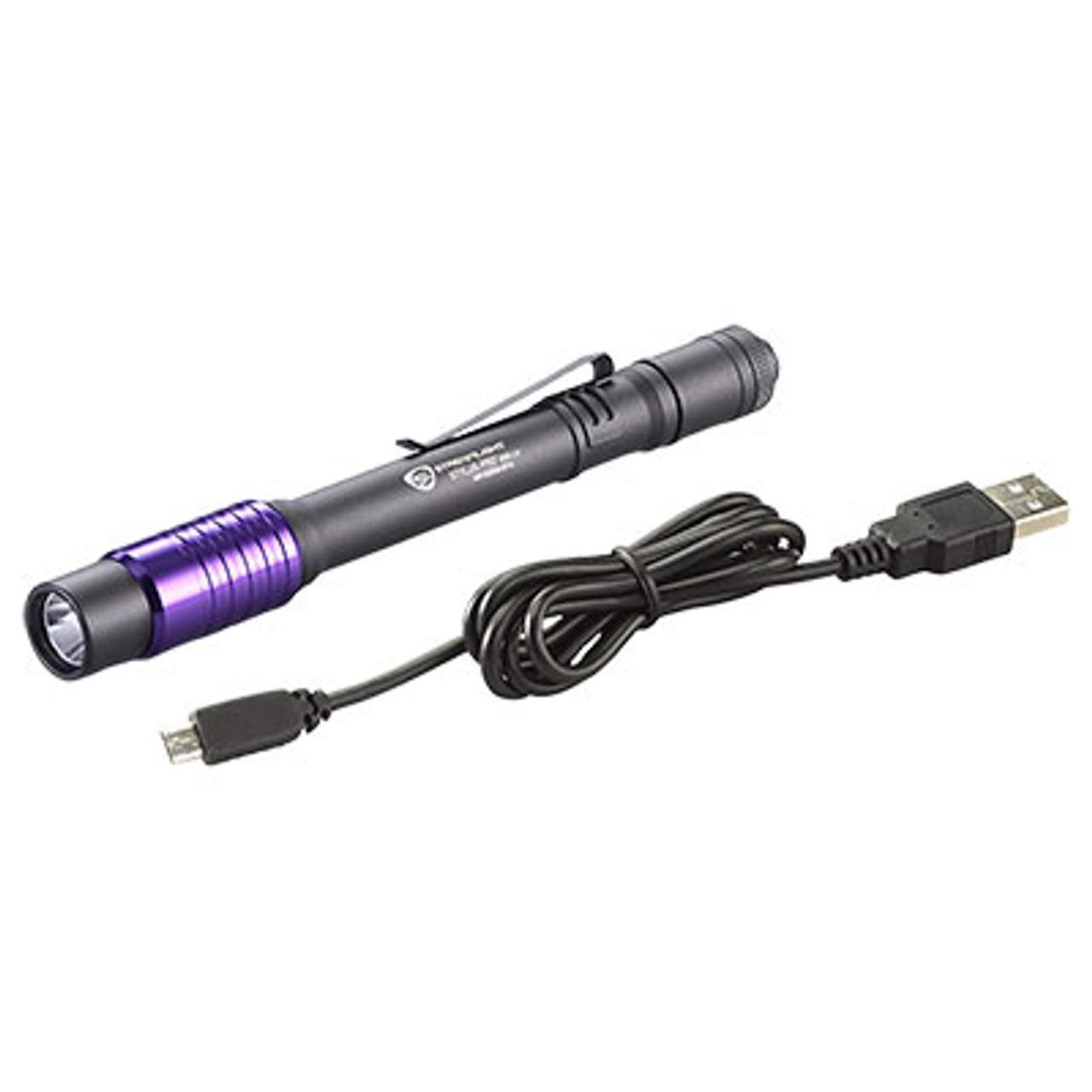 Streamlight 66149 スタイラス プロ UV 懐中電灯 USB コードとナイロン ホルスター付き