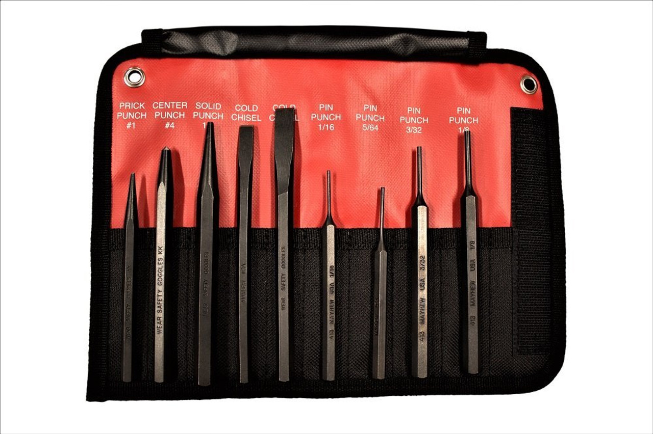 Mayhew Tool 11 Pc Professional Punch & Chisel Set MADE IN USA