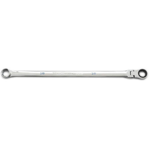 GearWrench 86118 Steckschlüssel – 18 Mm Universal-Spline Ratschenschlüssel Mit Flex-Kopf