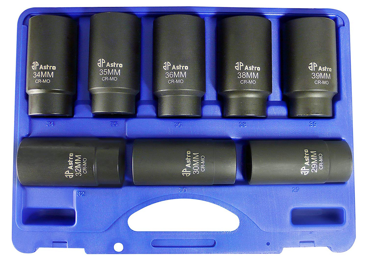 Astro Pneumatic 12-Point Axle Nut Socket Set (78868) | JB Tools