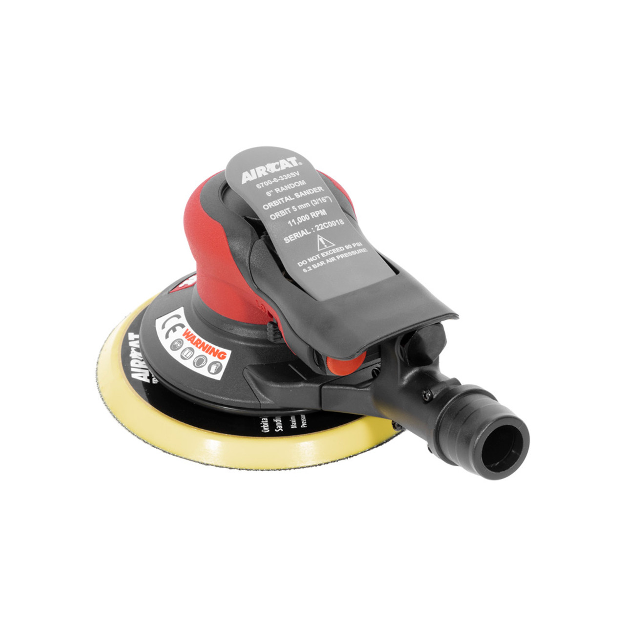 Aircat Pneumatic Orbital Sander with Self-Vacuum 6” and Sanding