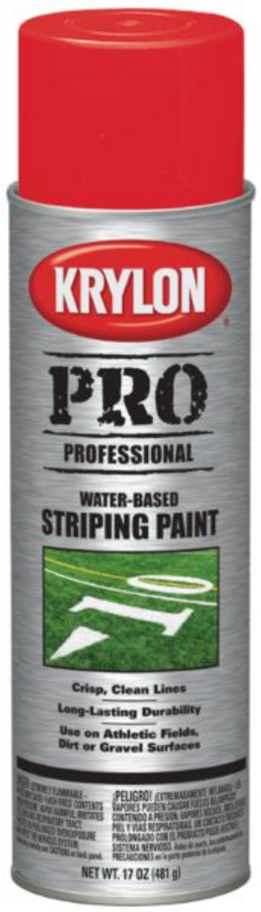 KRYLON 5918 WATER-BASED ATHLETIC FIELD STRIPING PAINT - RED, 17 OZ