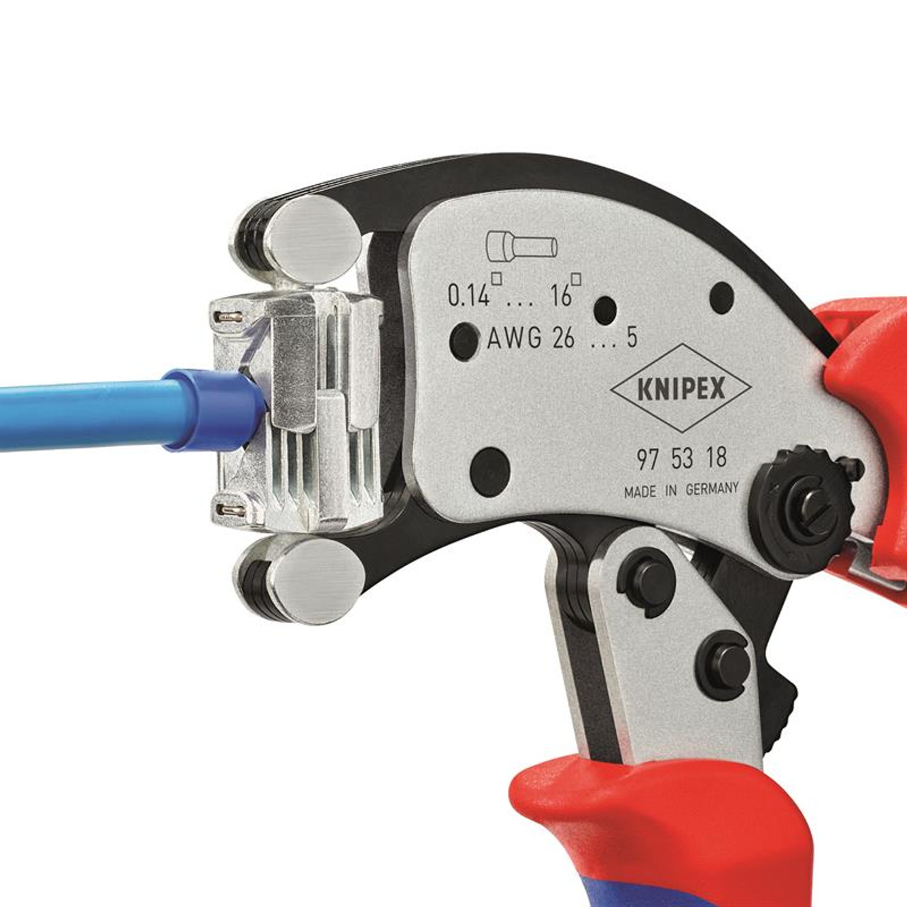 Knipex 975318 Self Adjusting Crimping Pliers for End Sleeves, 200mm