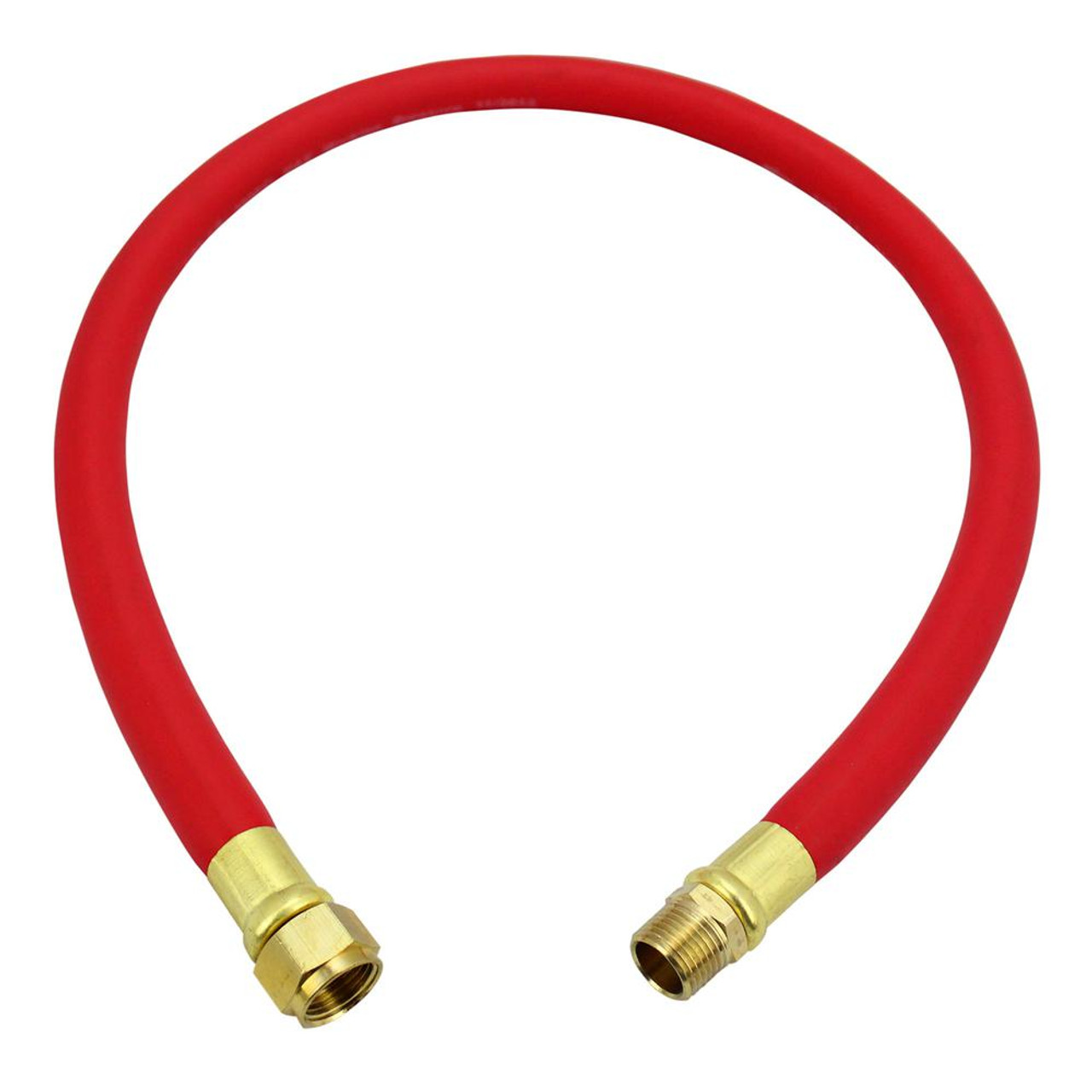 Milton 2780-3LH Air Leader Hose 1/2 x 3 ft. - 1/2 Brass Ends, 300 PSI