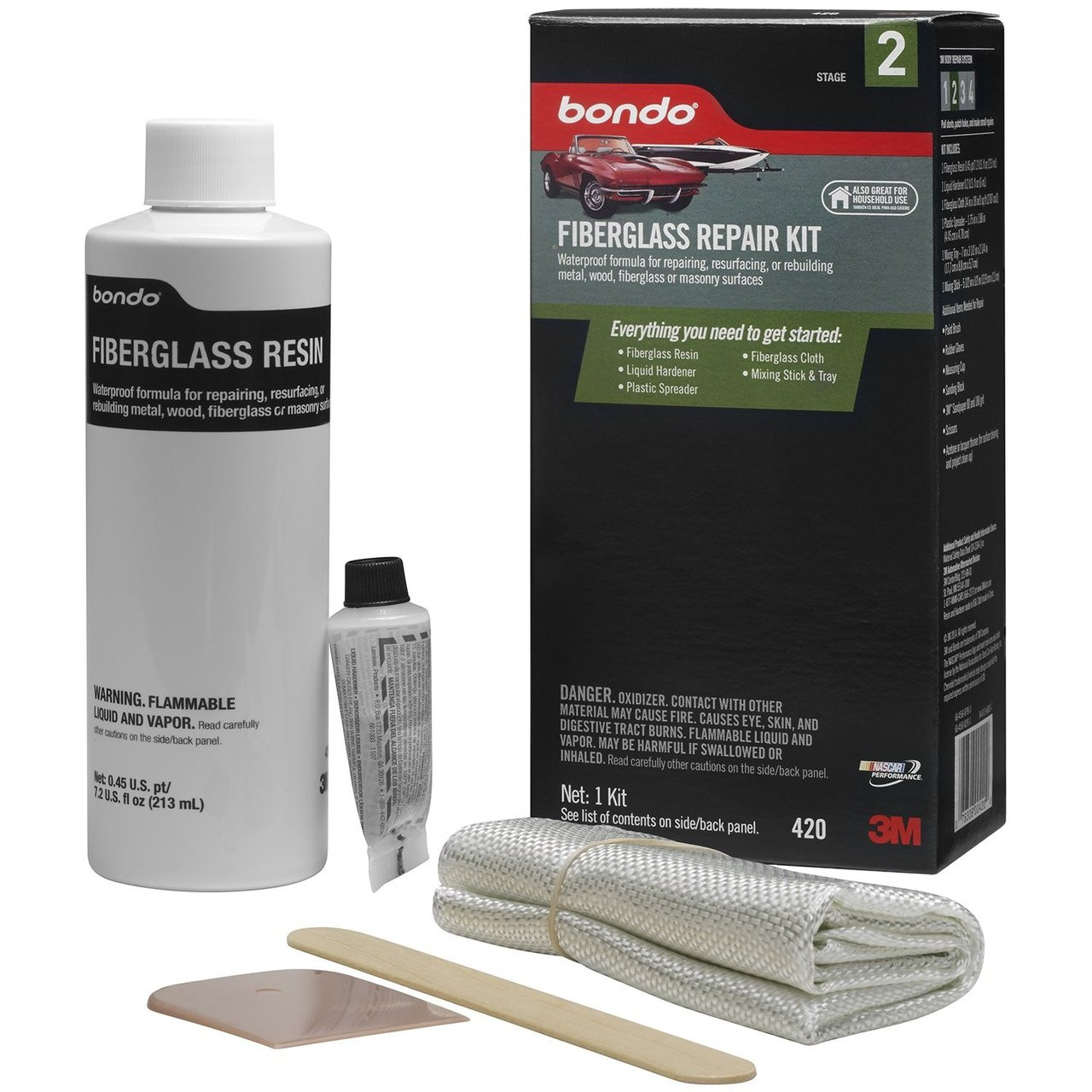 Bondo 1 Qt Fiberglass Repair Kit