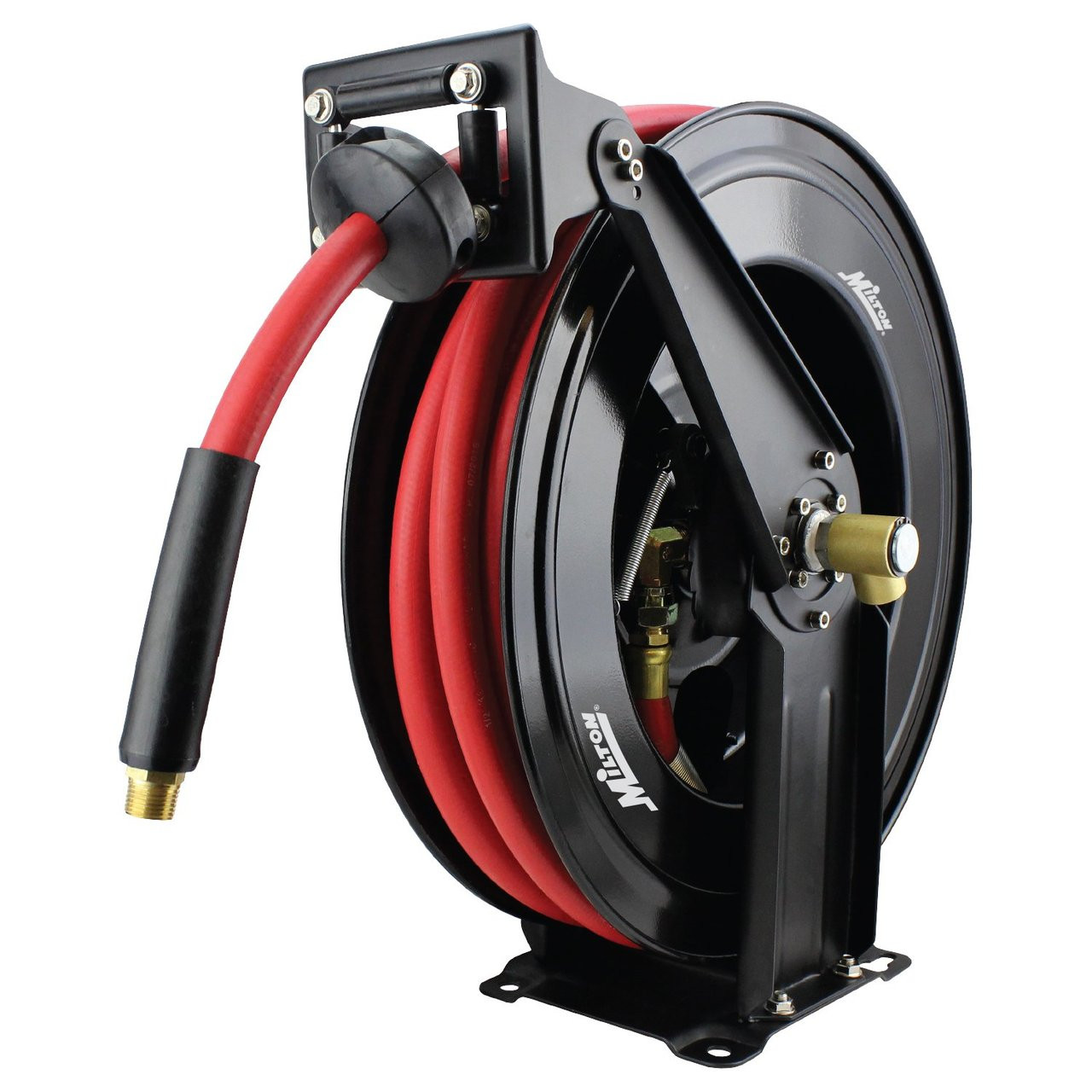 Milton 2780-50D Steel Dual Arm Auto-Retractable Air Hose, 1/2 x