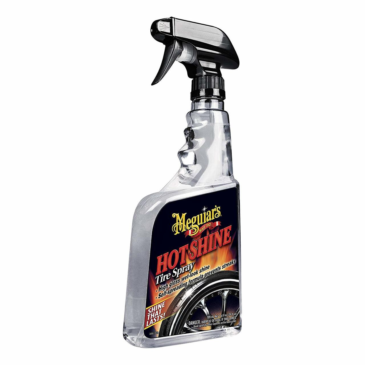 Meguiars G12024 Hot Shine High Gloss Tire Spray, 24 oz.