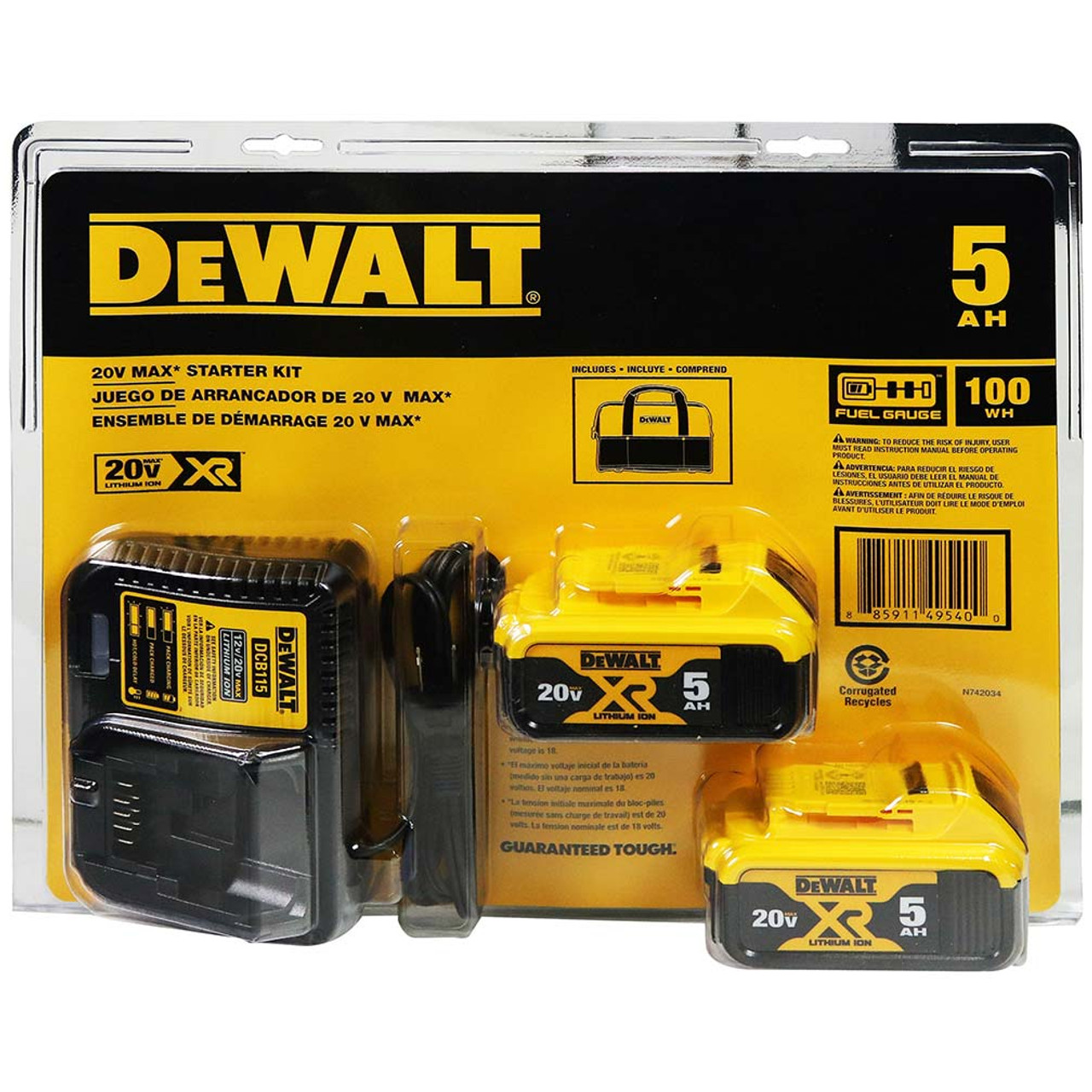 dewalt 20v battery combo pack with adapter