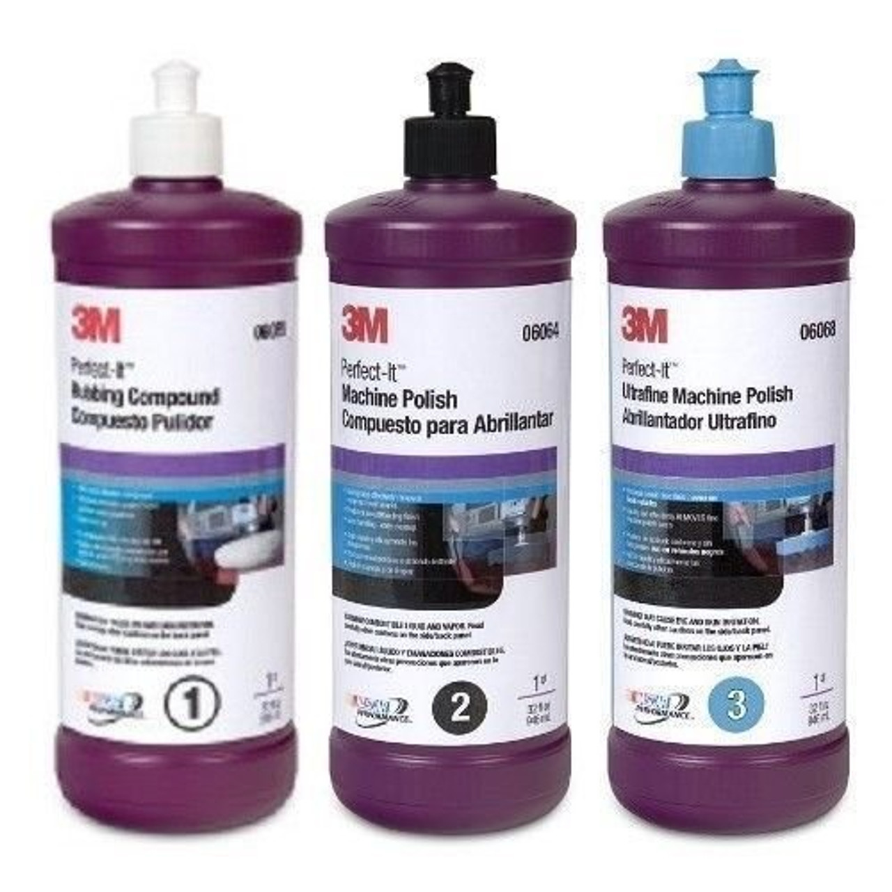 3M Perfect It Buffing and Polishing Kit 36060 06094 3M Rubbing Compound and  Machine Polish Quart Buffing Compound, Car Polishing Kit Bundled with