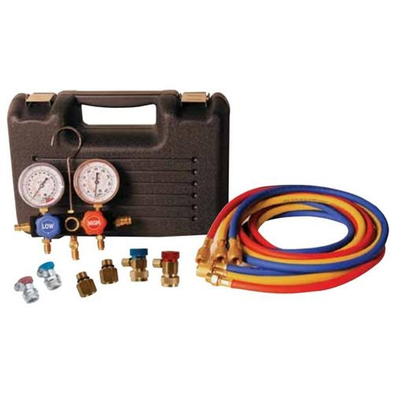 R1234YF HVAC Air Conditioning Aluminum Manifold Gauge Set W/ 3