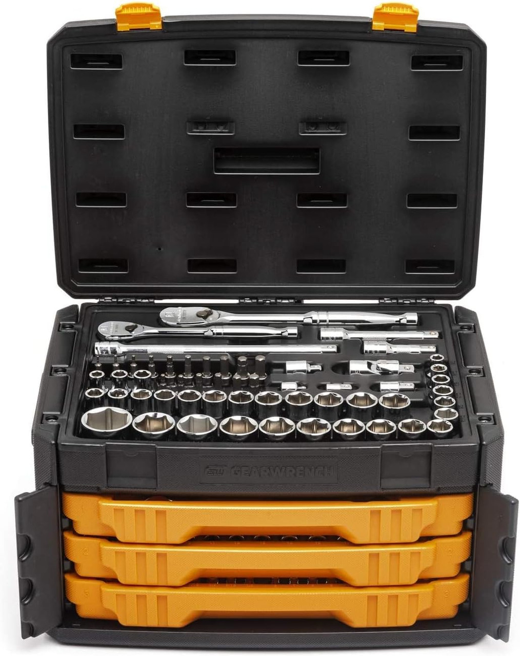 mikeページ 243 Pc. 6 Point Mechanics Tool Set in 3 Drawer Storage Box
