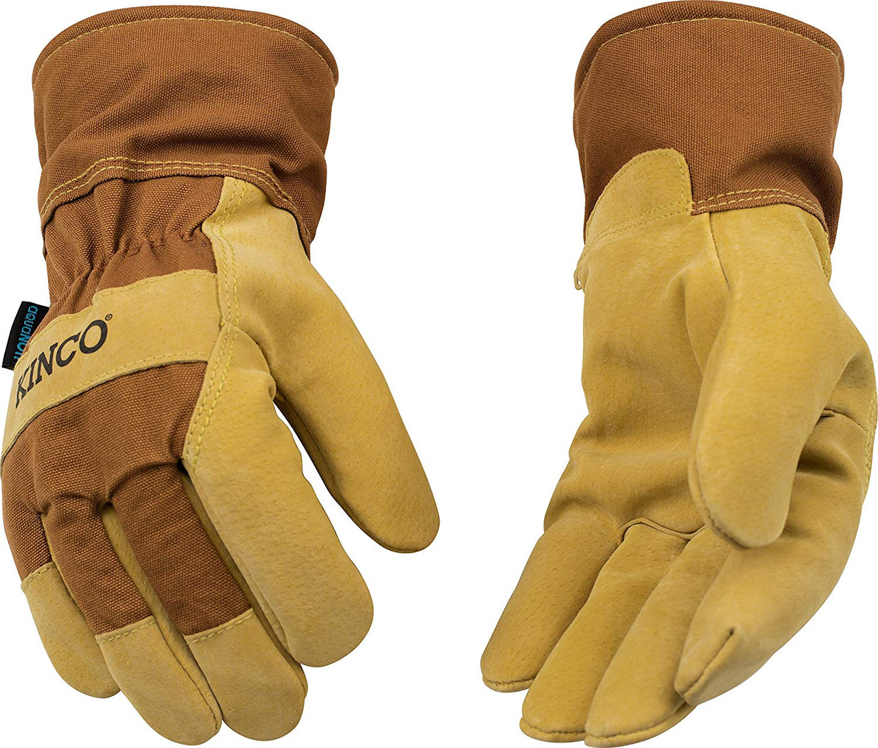 Kinco 1958-M Gants en peau de porc en daim imperméables doublés