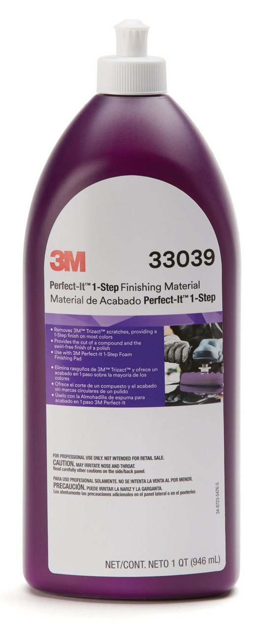 3M 33039 Perfect-It 1-Step Finishing Material, 32 fl oz, 6 per case