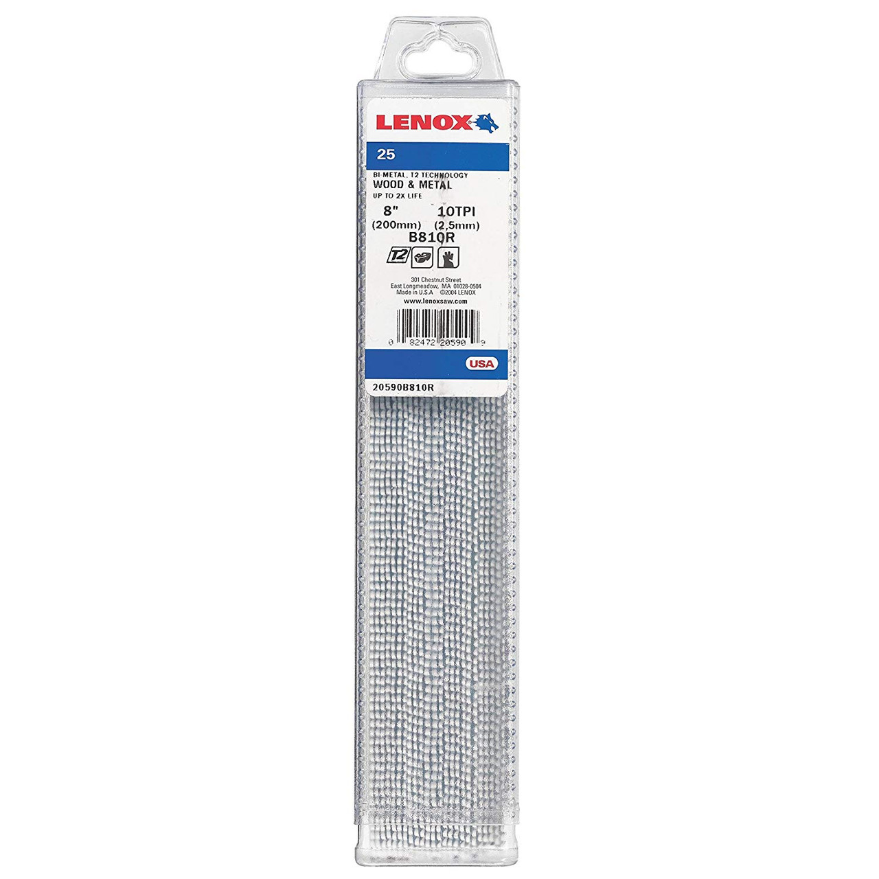 Lâmina de serra alternativa bimetálica Lenox 20590B810R, 8