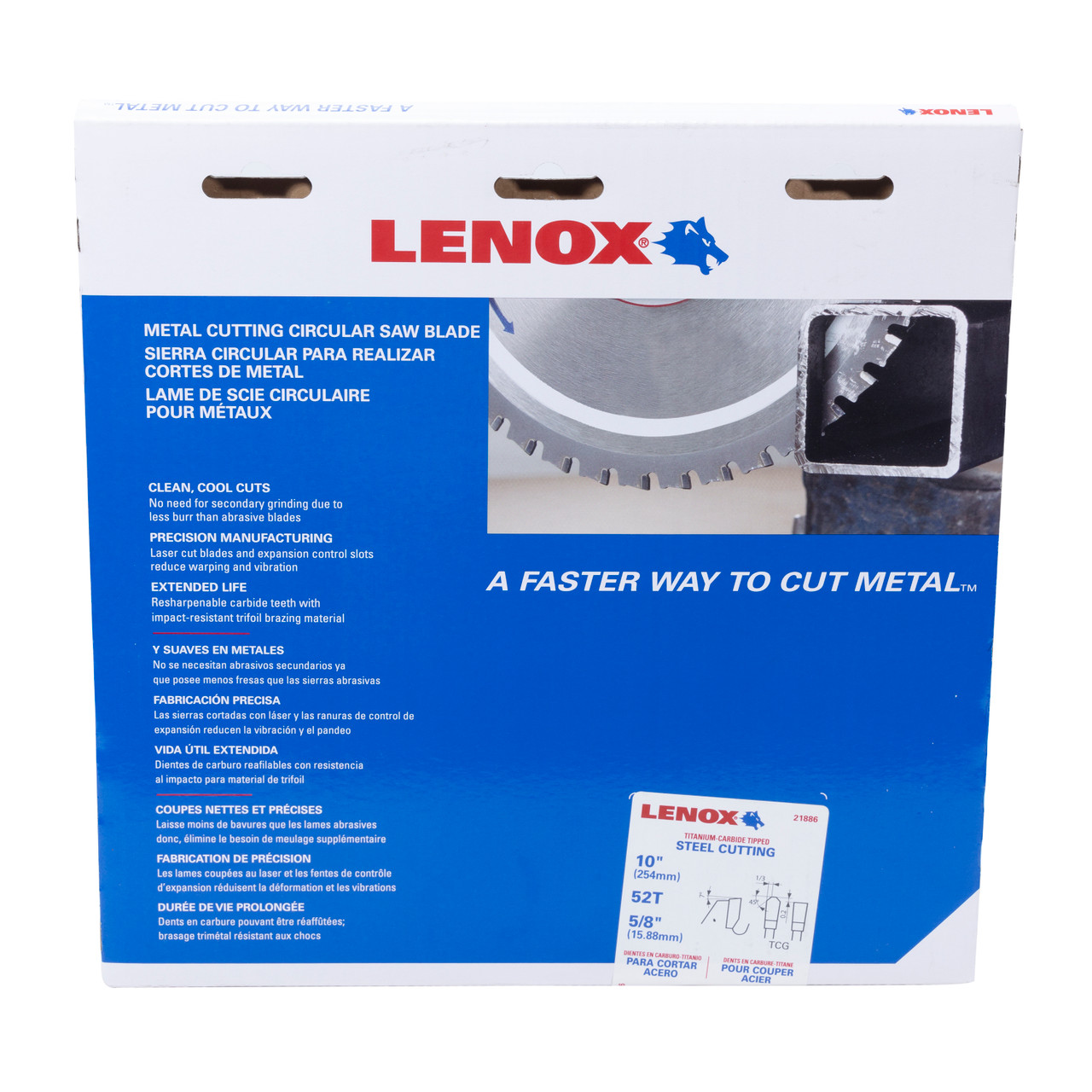 LENOX Tools 10-Inch Circular Saw Blade, Steel-Cutting, 52-Tooth (21886ST100052CT) - 1
