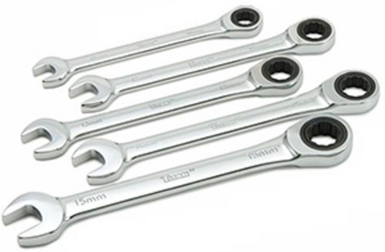 Titan Tools 17363 pc. 12 pt. Metric Ratcheting Combination Wrench Set  JB Tools