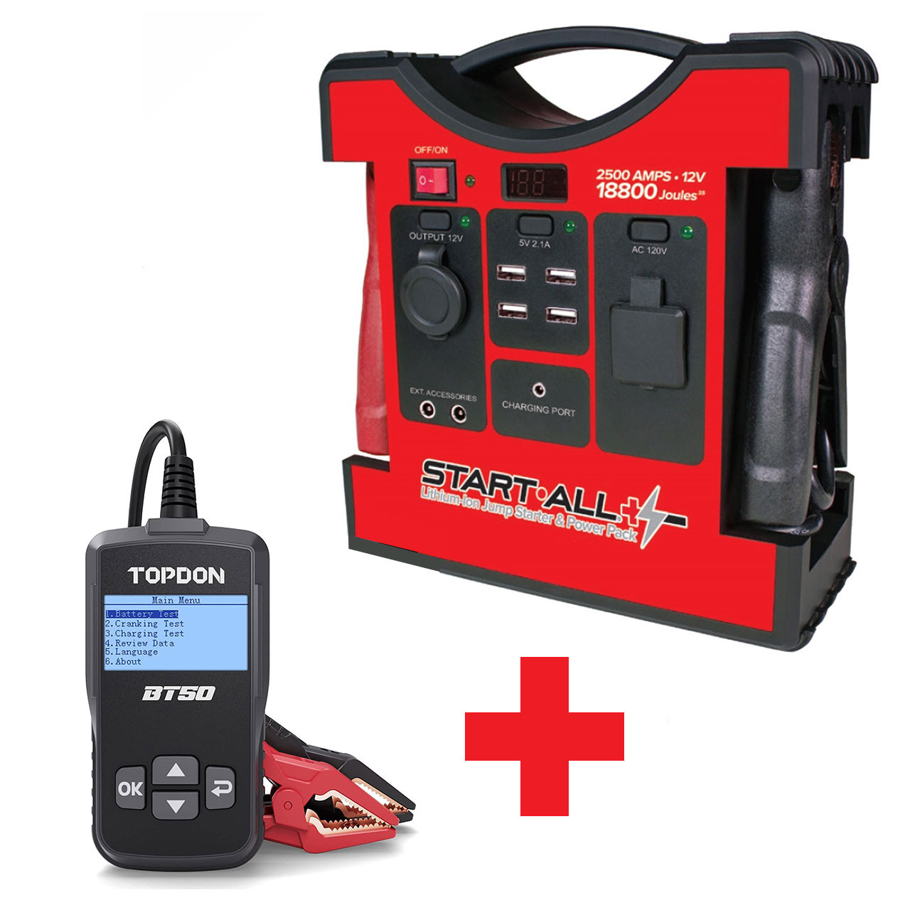 goodall jump pack and topdon battery tester