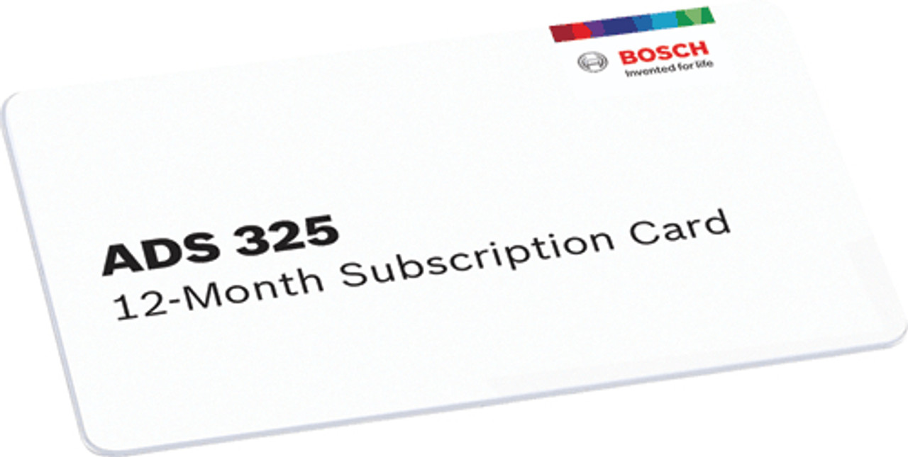 Bosch 3925 SUB ADS 325 12 Month Software Subscription