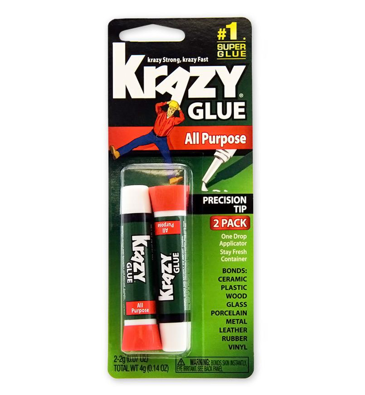 Krazy Glue kg517 colle tout usage, 2 grammes, pack de 2